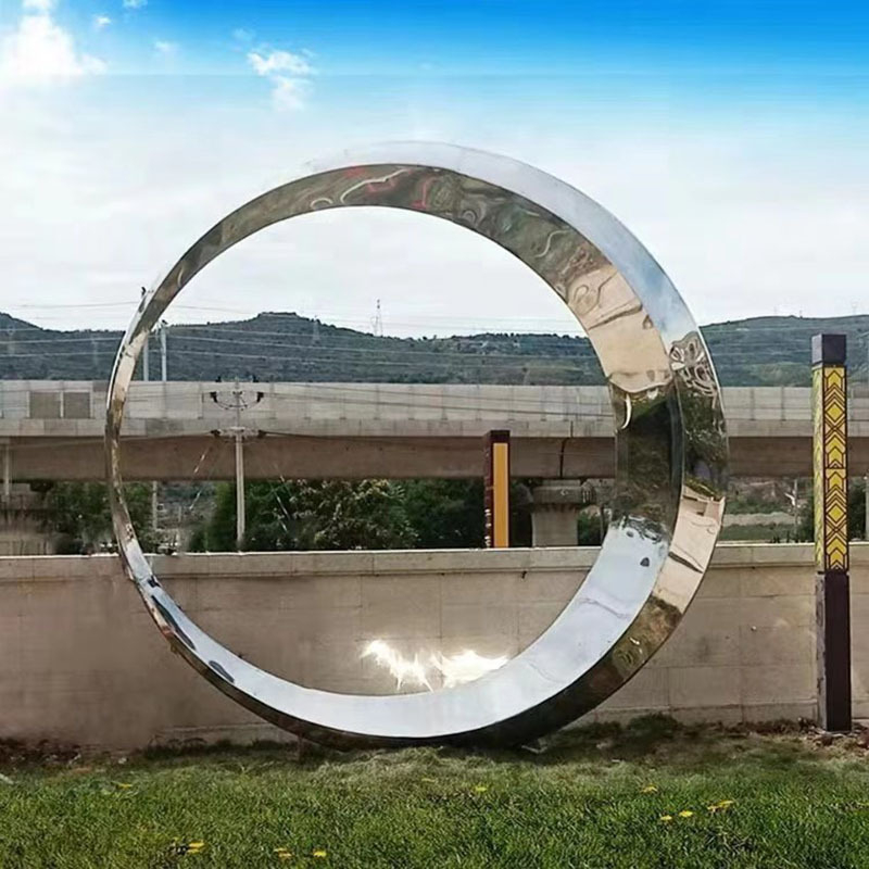 不锈钢圆环雕塑 圆圈雕塑