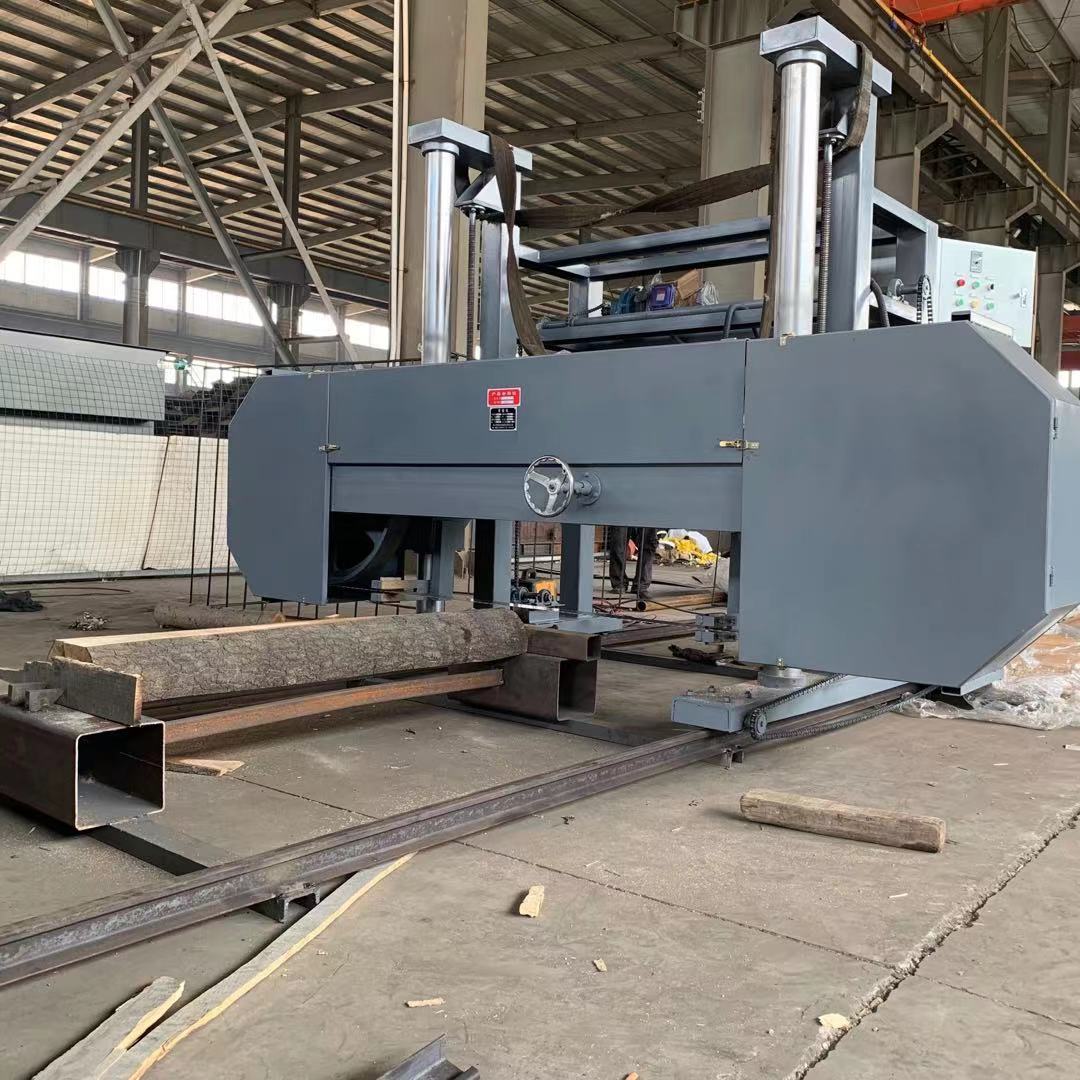 龙门卧式带锯机全自动卧式木工带锯机自动薄片木工带锯机恒科