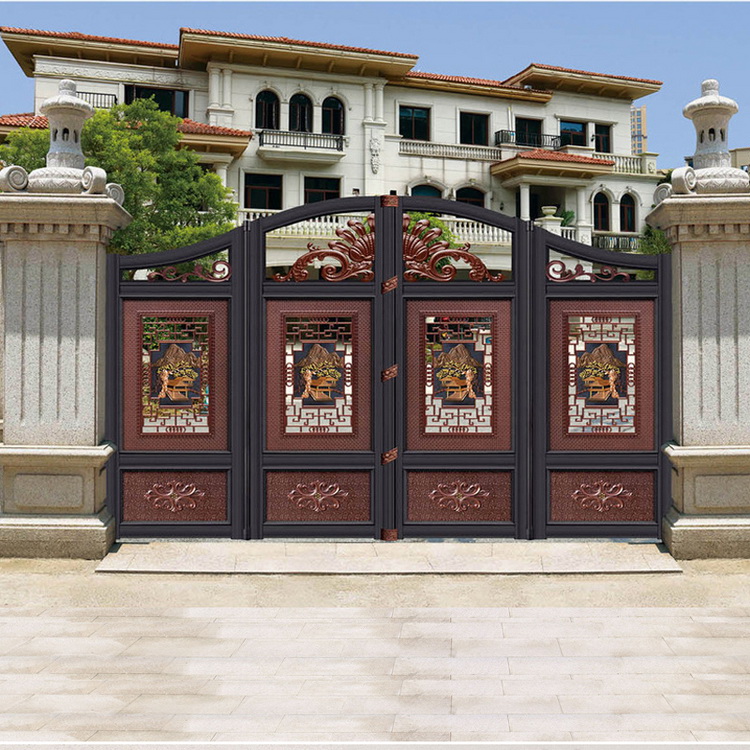 铸铝别墅门 农村别墅庭院大门规格