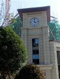 烟台美佳钟表定做建筑外墙钟表，塔楼成品电子钟，楼顶报时钟表