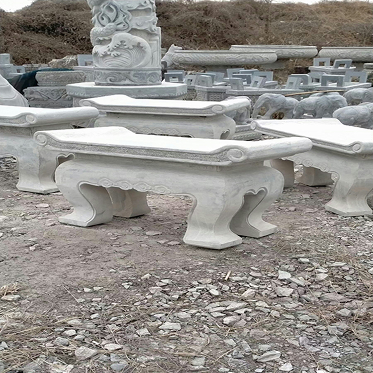 长方形石供桌方型圆形石头供桌艺博石雕石材供桌香炉供桌