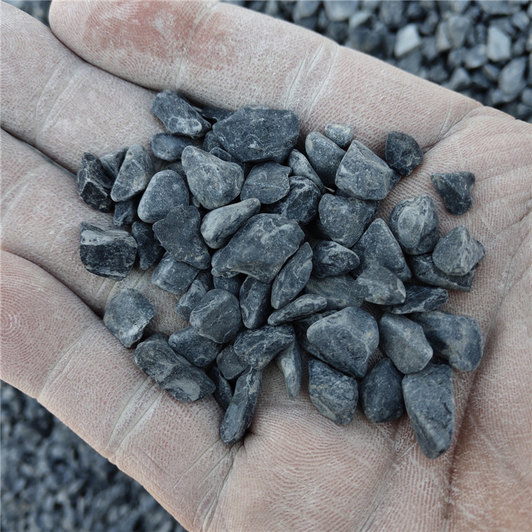 69mm黑石子亿田地坪用黑色砾石价格黑色水洗石