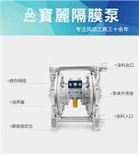 台湾宝丽不锈钢气动油漆隔膜泵RS20