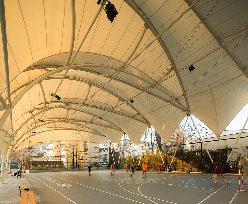 ye248广州风雨球形膜结构遮阳棚羽毛球场膜结构遮阳棚选越宏