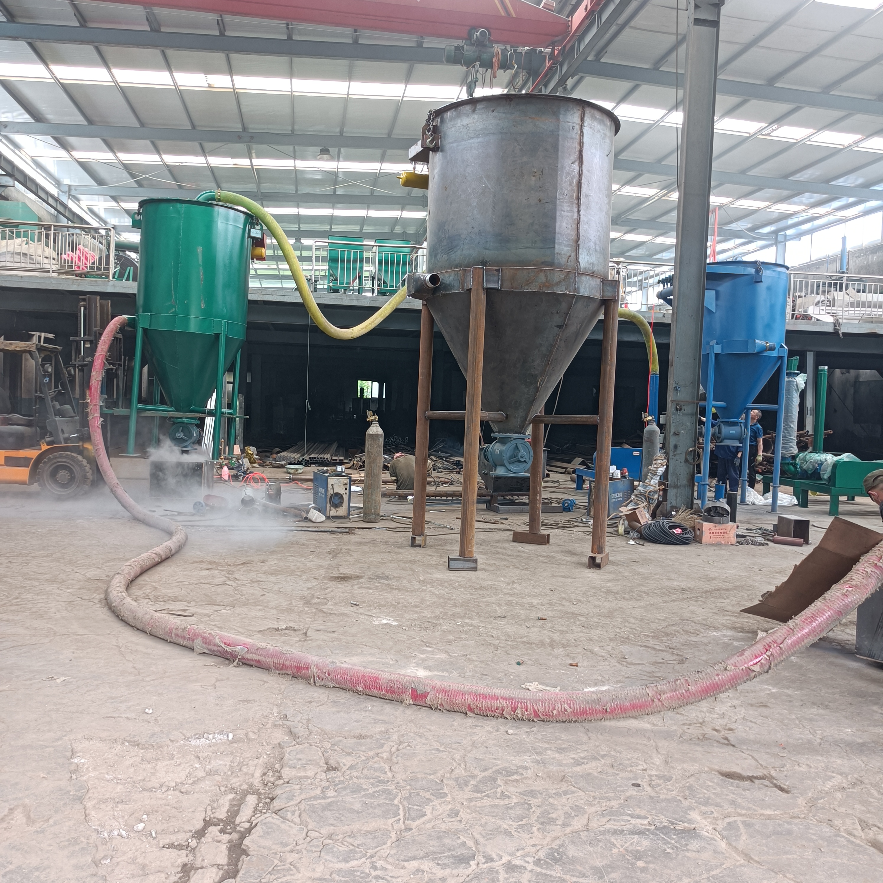 水泥粉生料粉气力吸灰机xwzf90米长氧化粉末除尘气力输送机