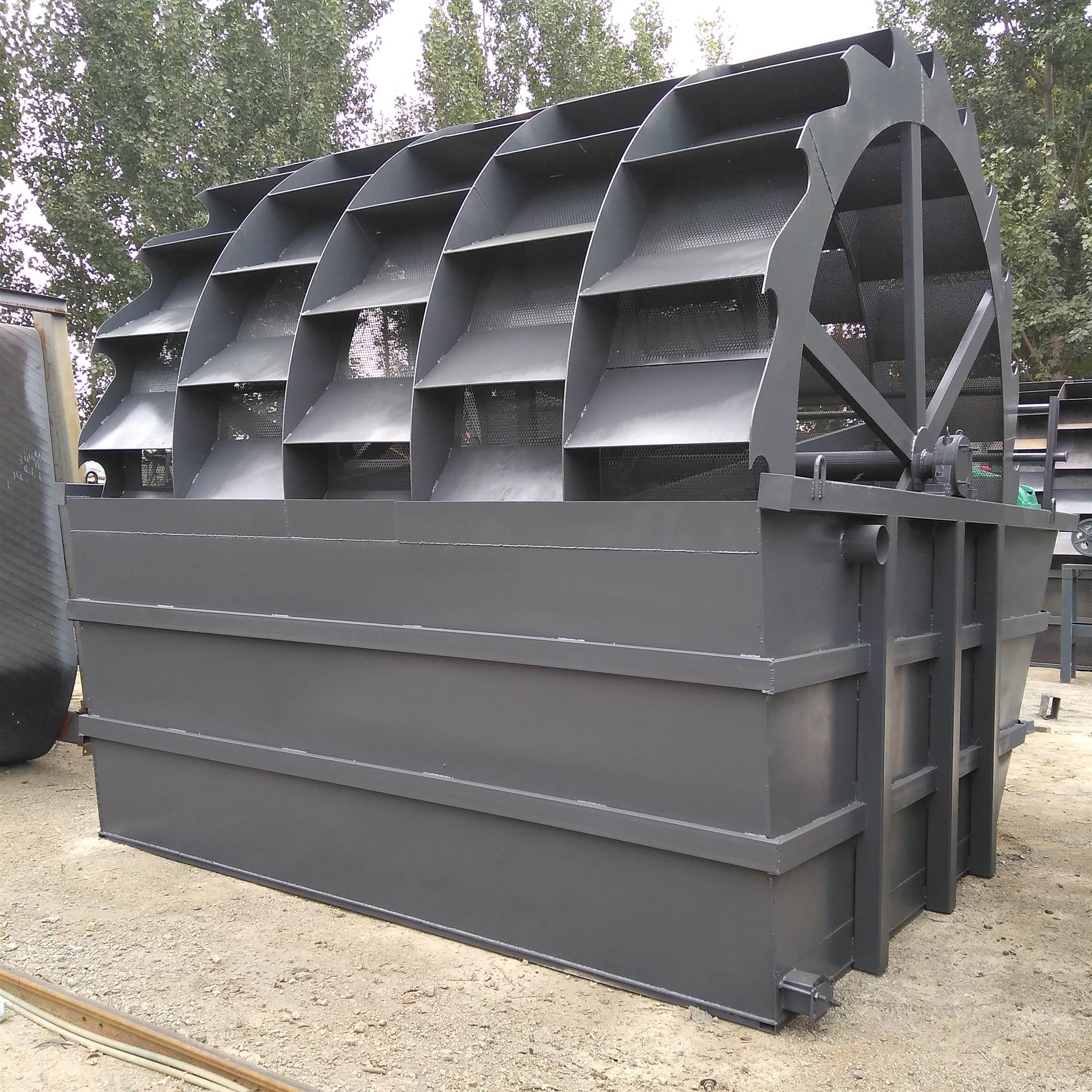 滚筒式洗砂设备河道洗沙机轮式洗砂机