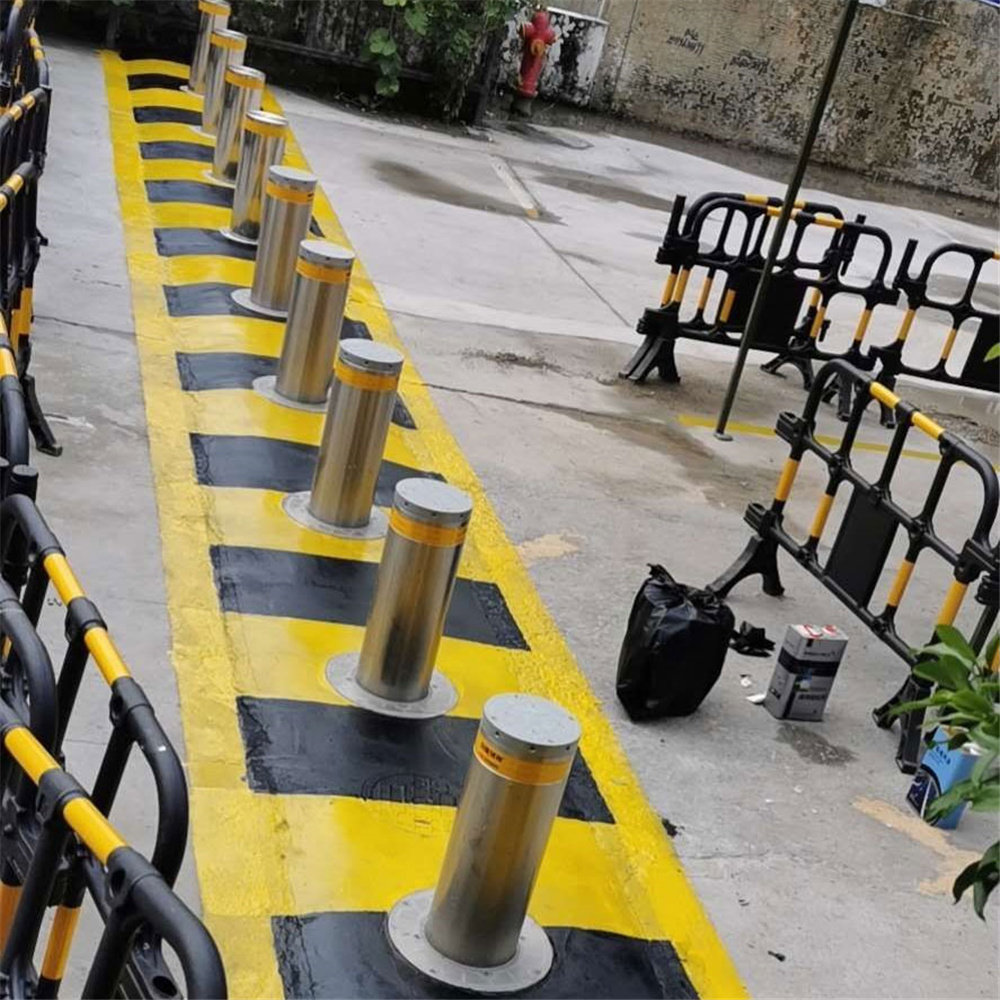 广东幼儿园 防撞路障安装维修 半自动全自动液压升降柱 车辆拦截升降