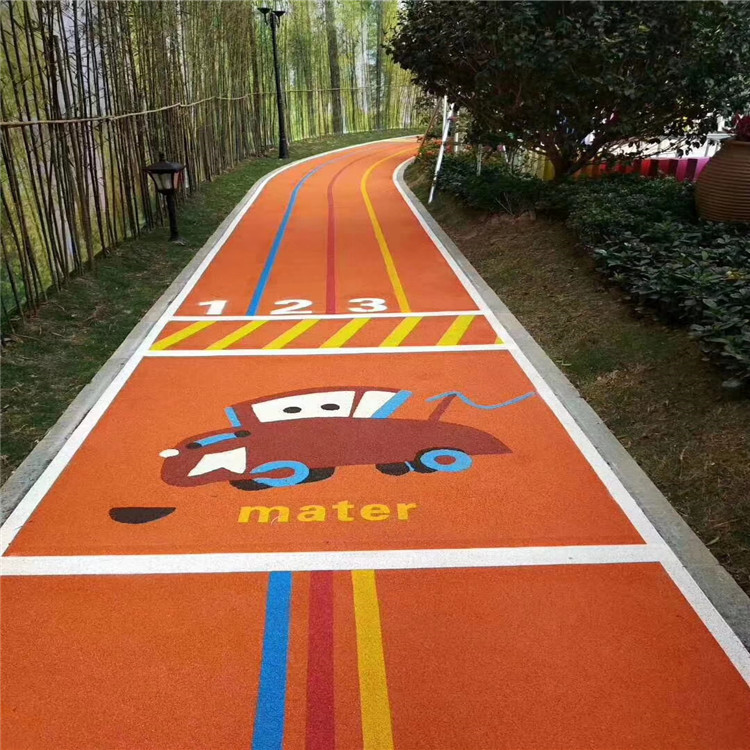 普奥斯体育销售幼儿园epdm场地epdm透气型塑胶跑道施工