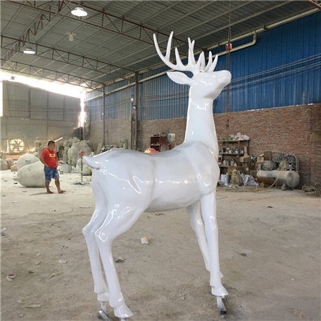 玻璃钢动物雕塑制作厂家 户外玻璃钢仿真动物雕塑摆件