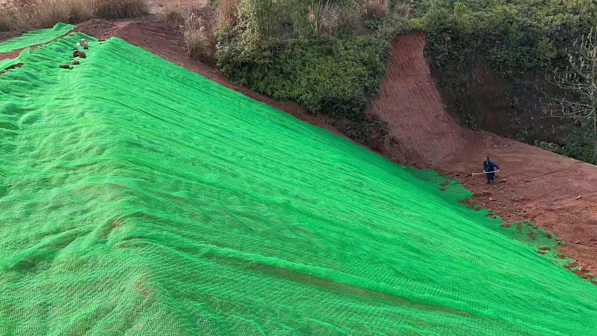 河道护坡三维植被网山东盈旭绿色三维网厂家供应