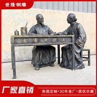 古代名医问诊铜雕 步行街人物主题雕塑 商业街铜摆件