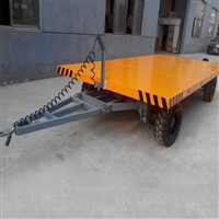 电刹牵引平板拖车 牵引平板车短途运输平板拖车