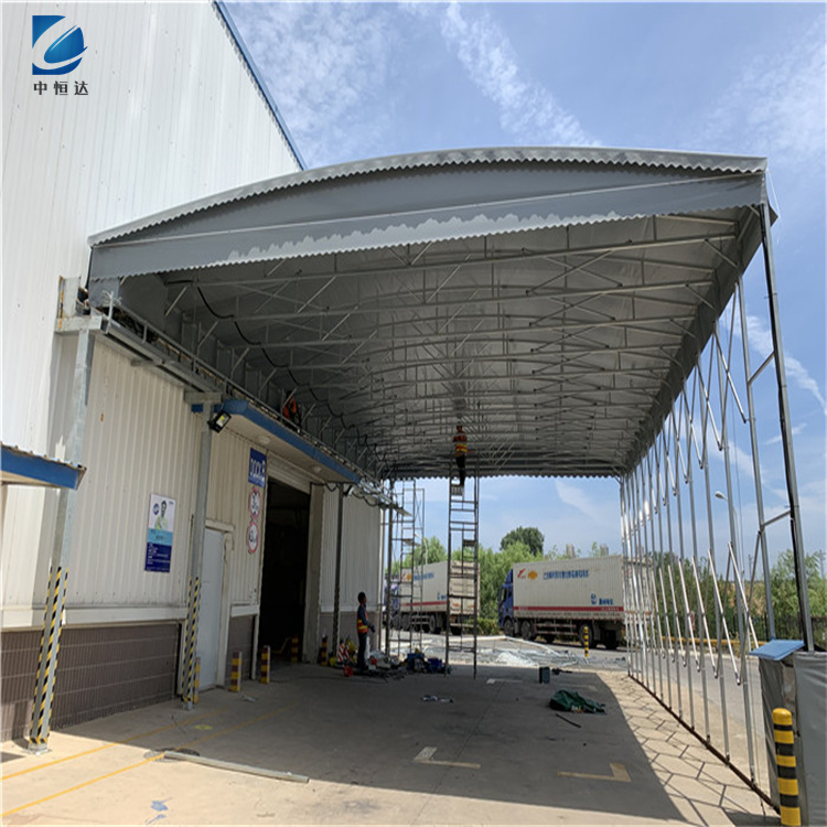 中恒达东西湖区侯湾雨棚厂家 推拉雨棚 仓库雨棚 移动伸缩雨蓬