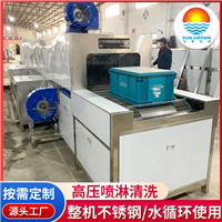 果蔬胶筐清洗机 物流箱洗净机 高压水喷淋清洗机