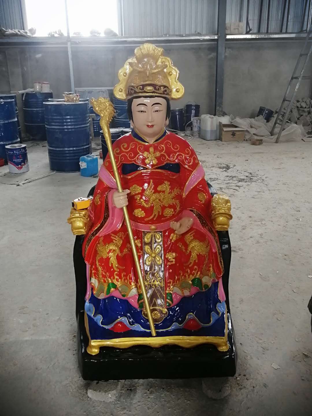 朝拜無生老母樹脂佛像十二老母神像寺廟白衣老母圖片