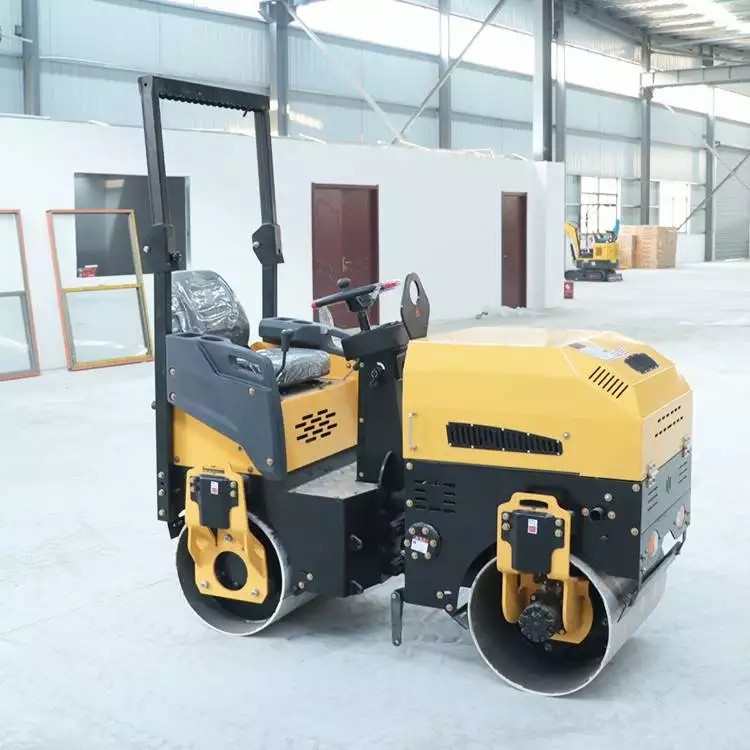 小型手扶双轮压路机 草坪压实机小巷压实机 600柴油式双轮压路机