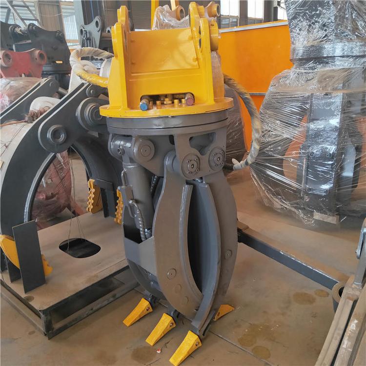 挖机液压夹木器夹石机液压电控夹木器旋转大开口夹木器