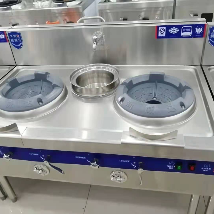 食堂厨房工程燃气灶 酒店厨房特大猛火灶 食堂商用猛火灶