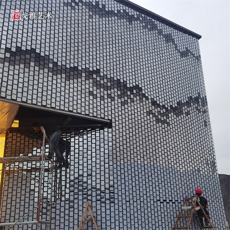 不锈钢幕墙幕墙单板 售楼部风动墙 施工图纸