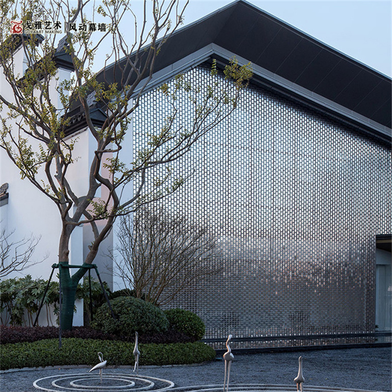 风动景墙不锈钢材质 铝建材风动墙 戈雅艺术定制风动墙