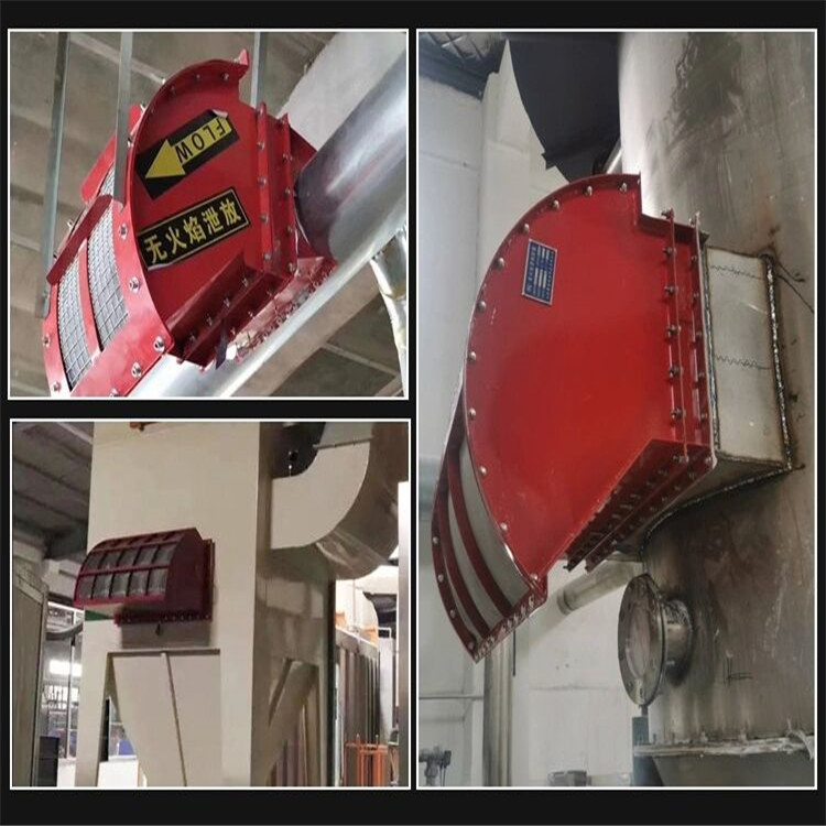 化工厂除尘器泄爆孔粉尘紧急泄爆板无火焰泄爆阀装置