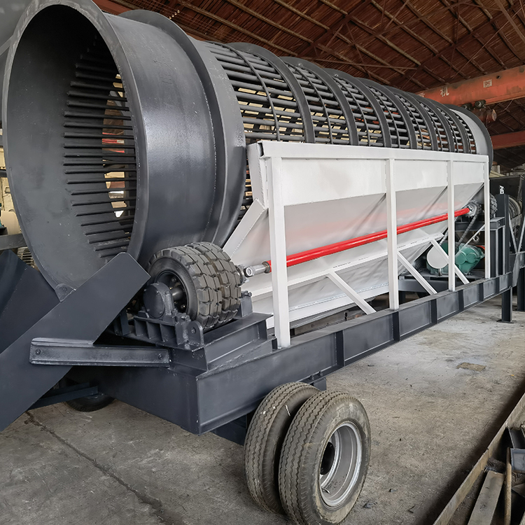 1530钢筋铁笼筛石机 建筑工地搅拌站滚筒筛 大型石场筛石机