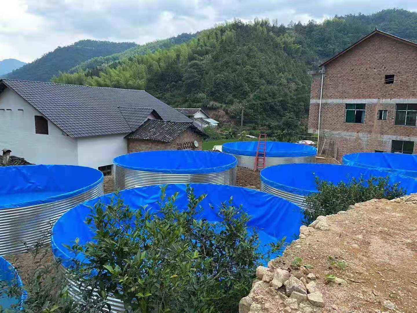新型镀锌板养鱼帆布高密度养鱼