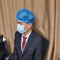 蓝色一次性帽子 医用无纺布头套网帽 防护防尘工作帽
