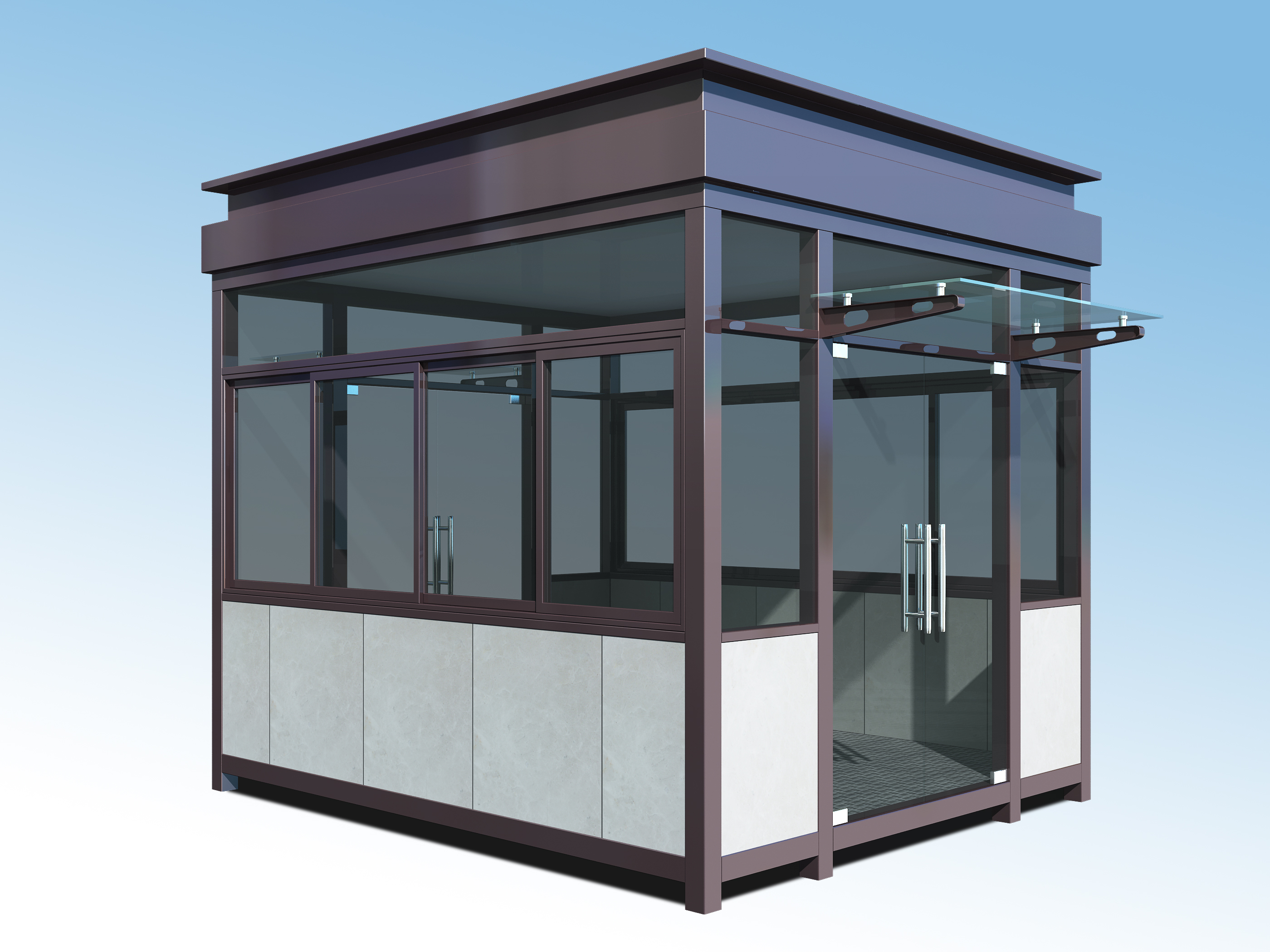 泉州钢结构岗亭钢结构艺术岗亭钢结构岗亭价格岗亭厂家供应