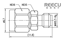 射频电缆组件毫米波转接器 1.0mm同轴转接器 DC-110G