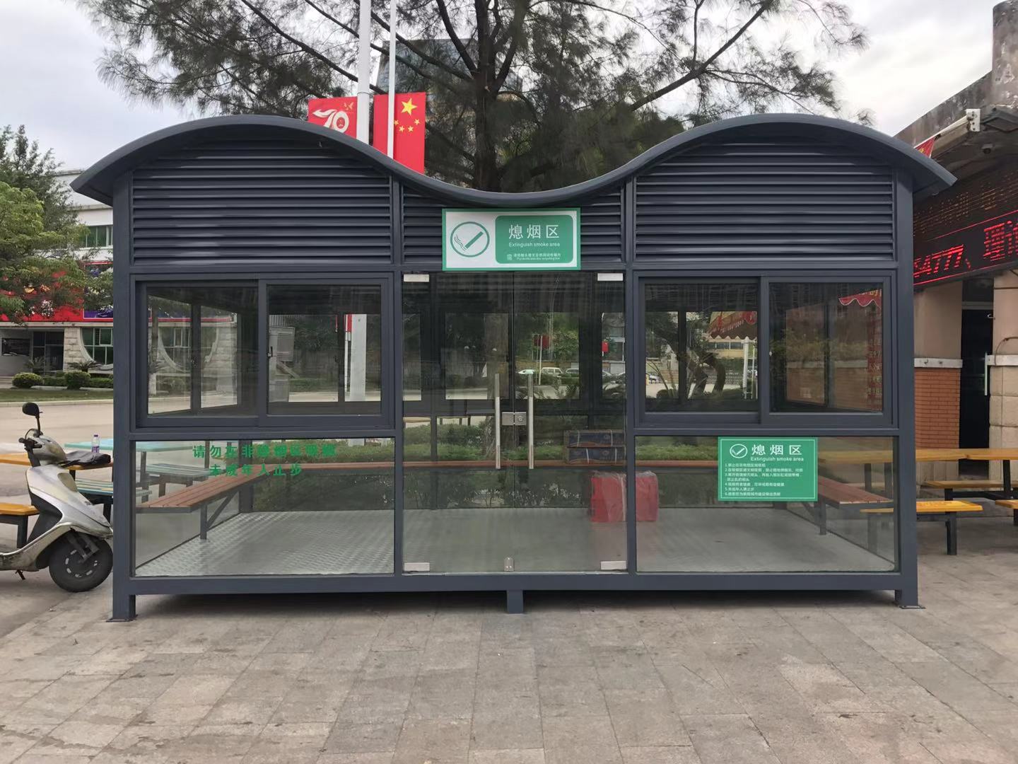 泉州户外吸烟亭要求泉州吸烟亭材质成品吸烟亭价格