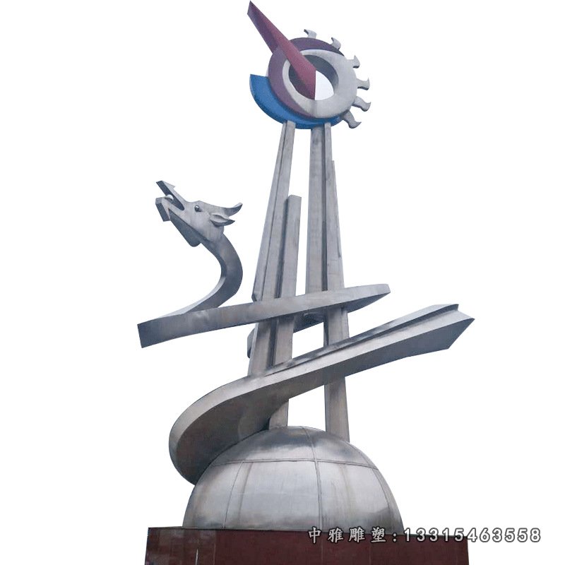 企业景观不锈钢标志雕塑