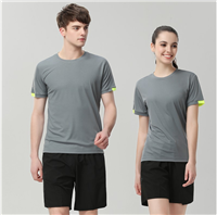 徐汇长宁普陀圆领速干T恤衫定做广告衫工作服订做T恤印图案