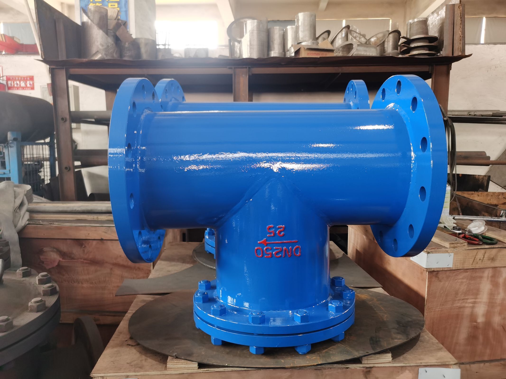 碳钢液体管道直通t型过滤