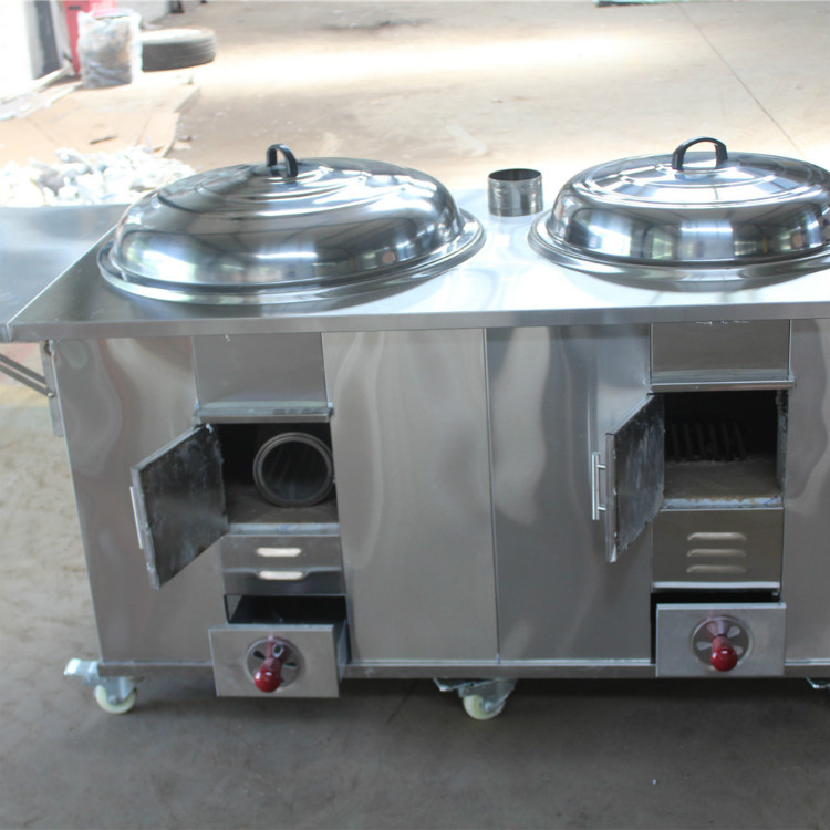 保定 烧烤柴火灶台 加厚不锈钢省柴大灶台定做