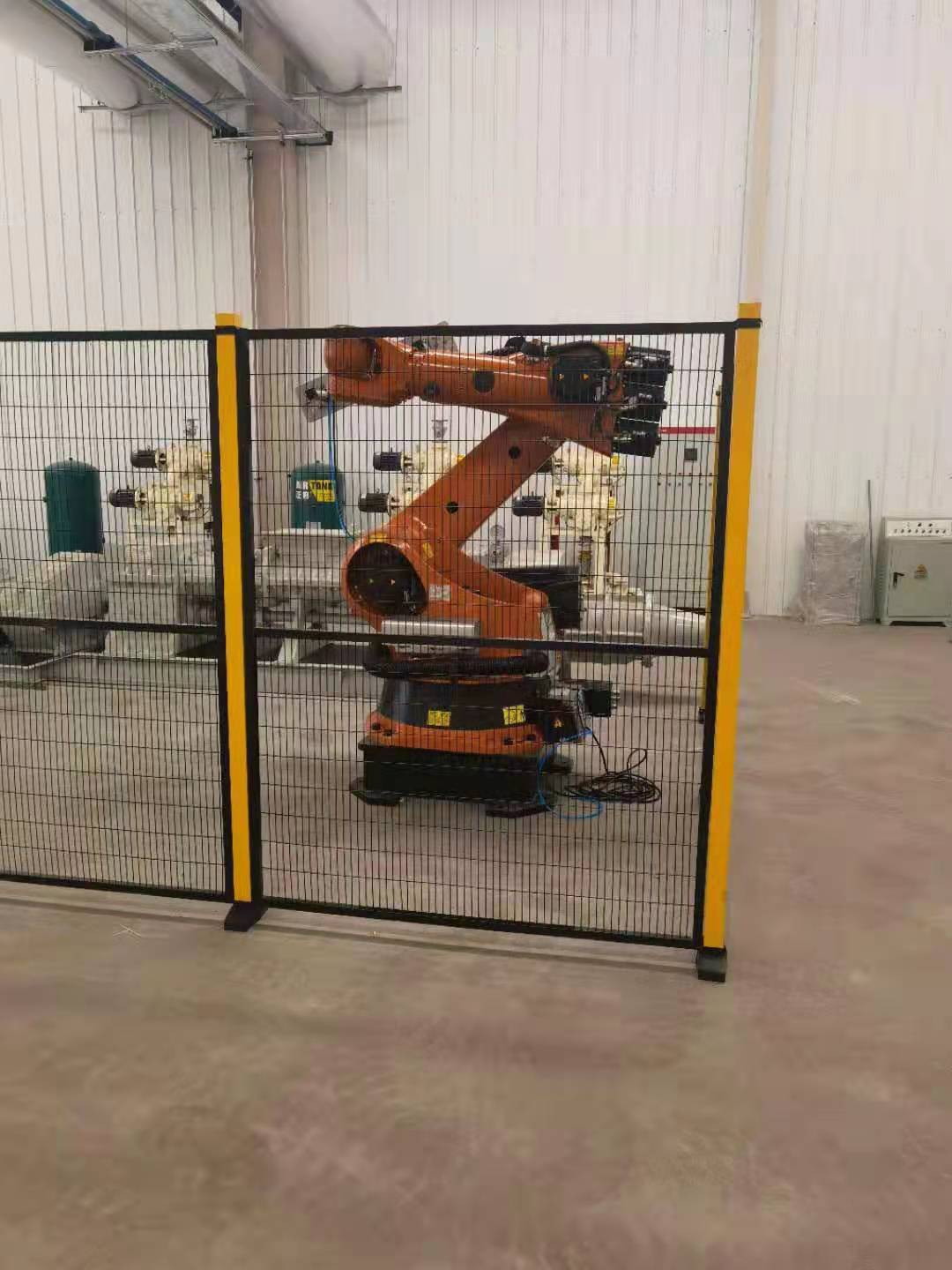 宇庆 车间机器人围栏 金属设备机器围栏 点焊机器人围栏厂家