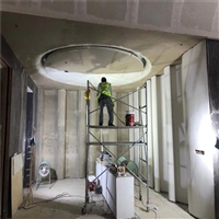 西安泰航科学园GRG构件火热安装中 广东饰纪上品GRG生产厂家