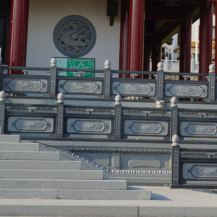 公园石栏杆厂家 祠堂青石栏杆雕刻 河道景观阳台围栏 福建大型石栏杆