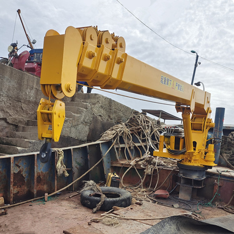 浮吊船吊厂家330吨船用起重机固定式码头吊渔用吊机