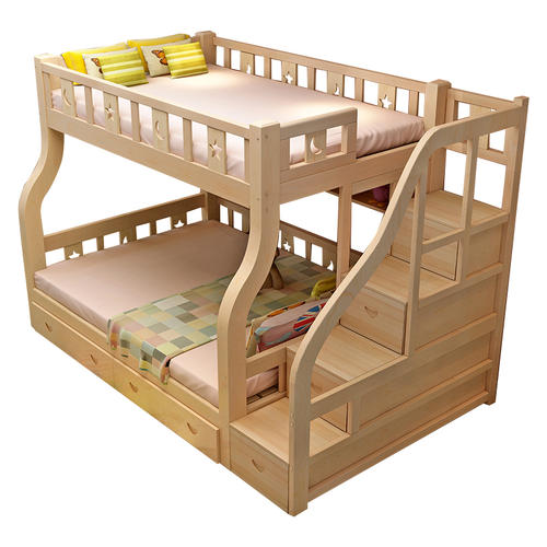 云南松木子母床 上下铺母子实木床 款式多可定制加工销售