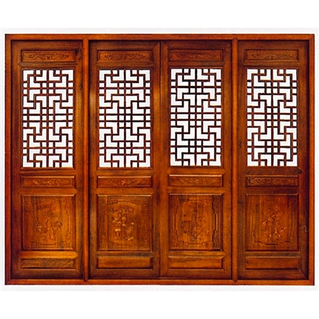 杭州订制仿古木门窗仿古门定做