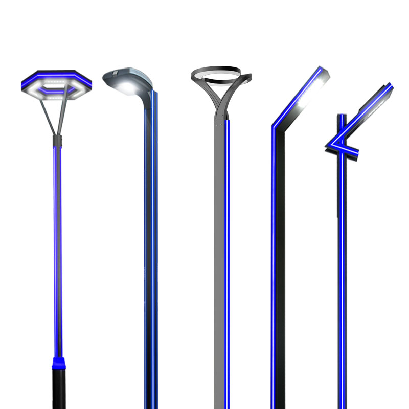 4米铝型材庭院灯 景观灯 户外防水防尘 可配置太阳能款路灯