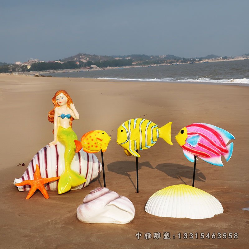 玻璃钢深海鱼动物雕塑