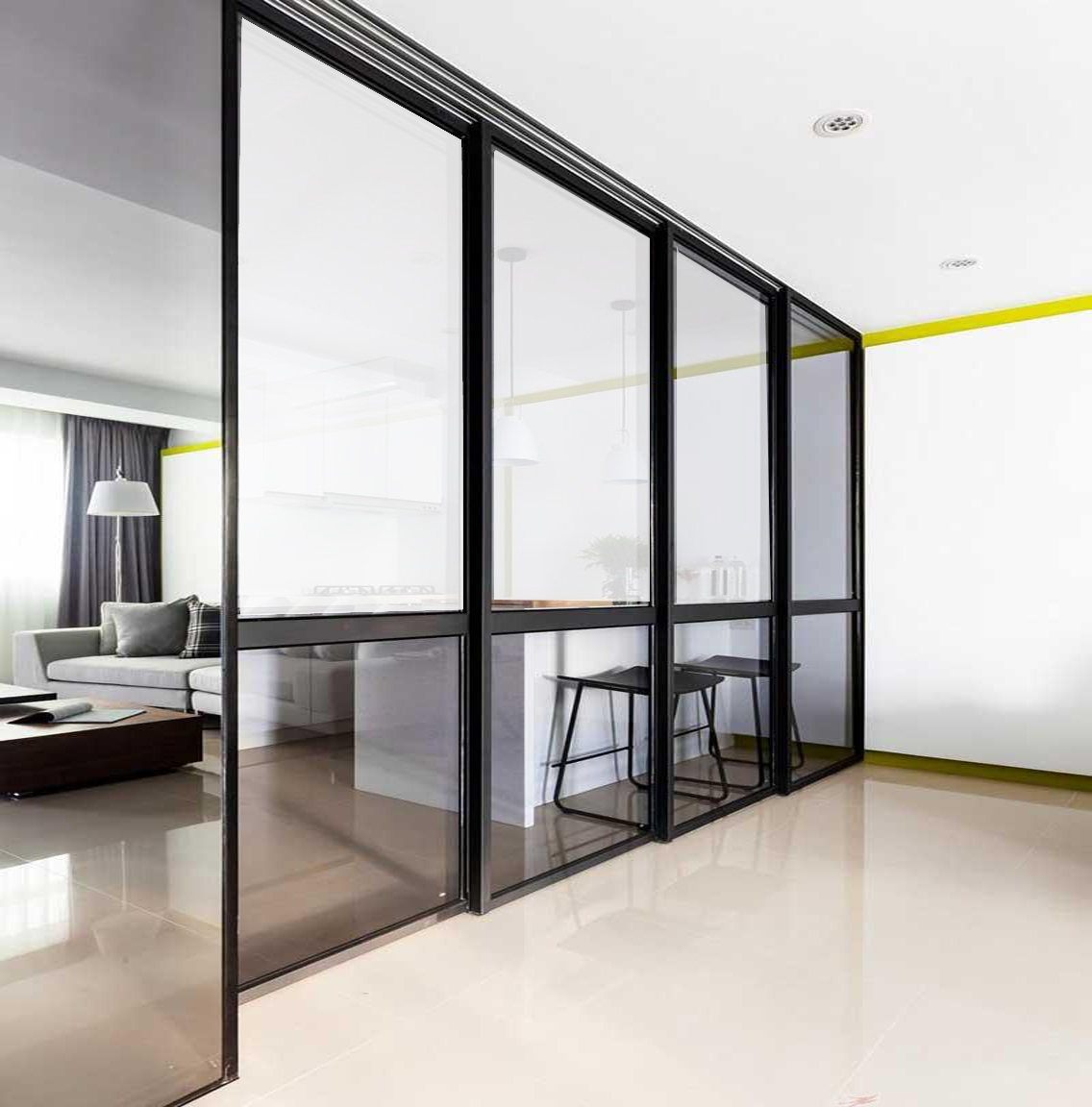 深圳福摩贝斯智能调光玻璃酒店办公隔断玻璃会议室投影渐变玻璃