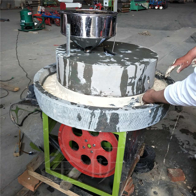 糯米磨浆石磨机低速研磨石磨碾粉机磨花生酱机器