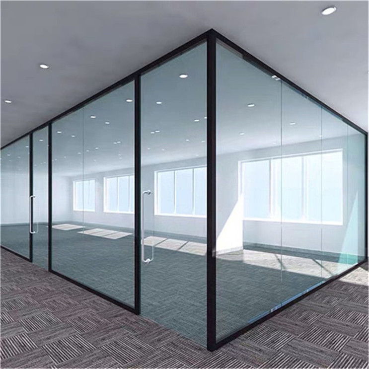 办公家具玻璃隔断 酒店高隔间隔断墙 三泰生产厂家 曲靖磨砂玻璃隔断