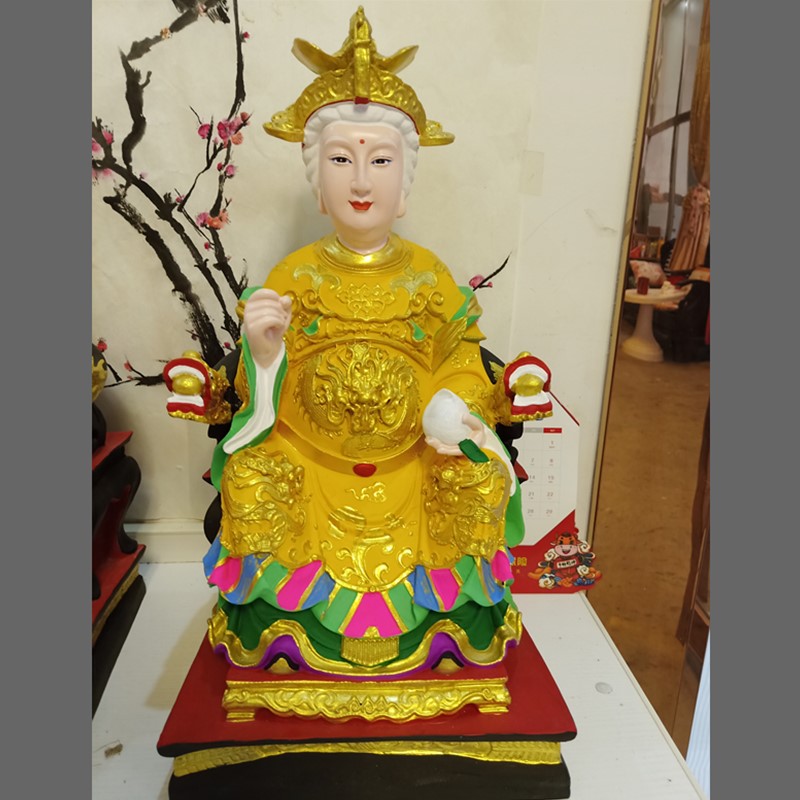 九龙圣母的来历九龙圣母神像九龙老母菩萨雕塑厂家