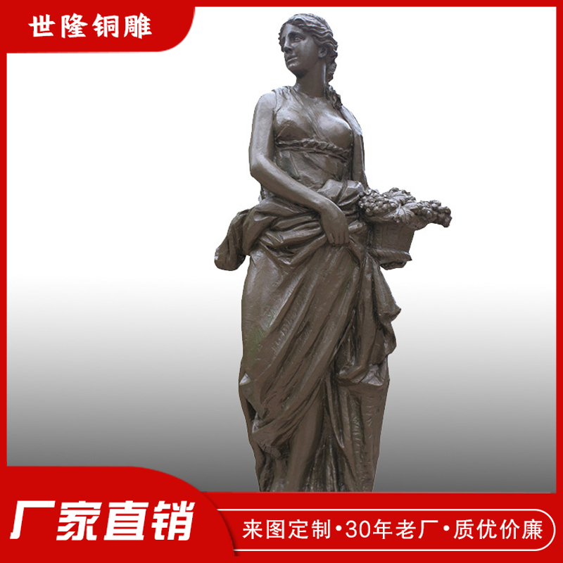 西方人物铜雕 商业街纯铜天使人物铜摆件 步行街铜像定制