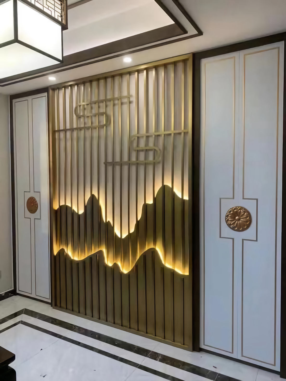 不锈钢屏风背景墙佛山背景墙公司上居一宝