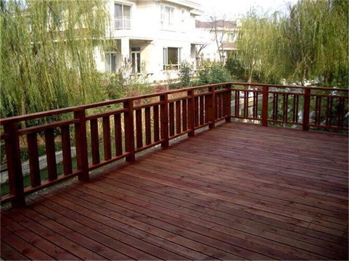 防腐木护栏 实木护栏 杭州玖洪防腐木厂家